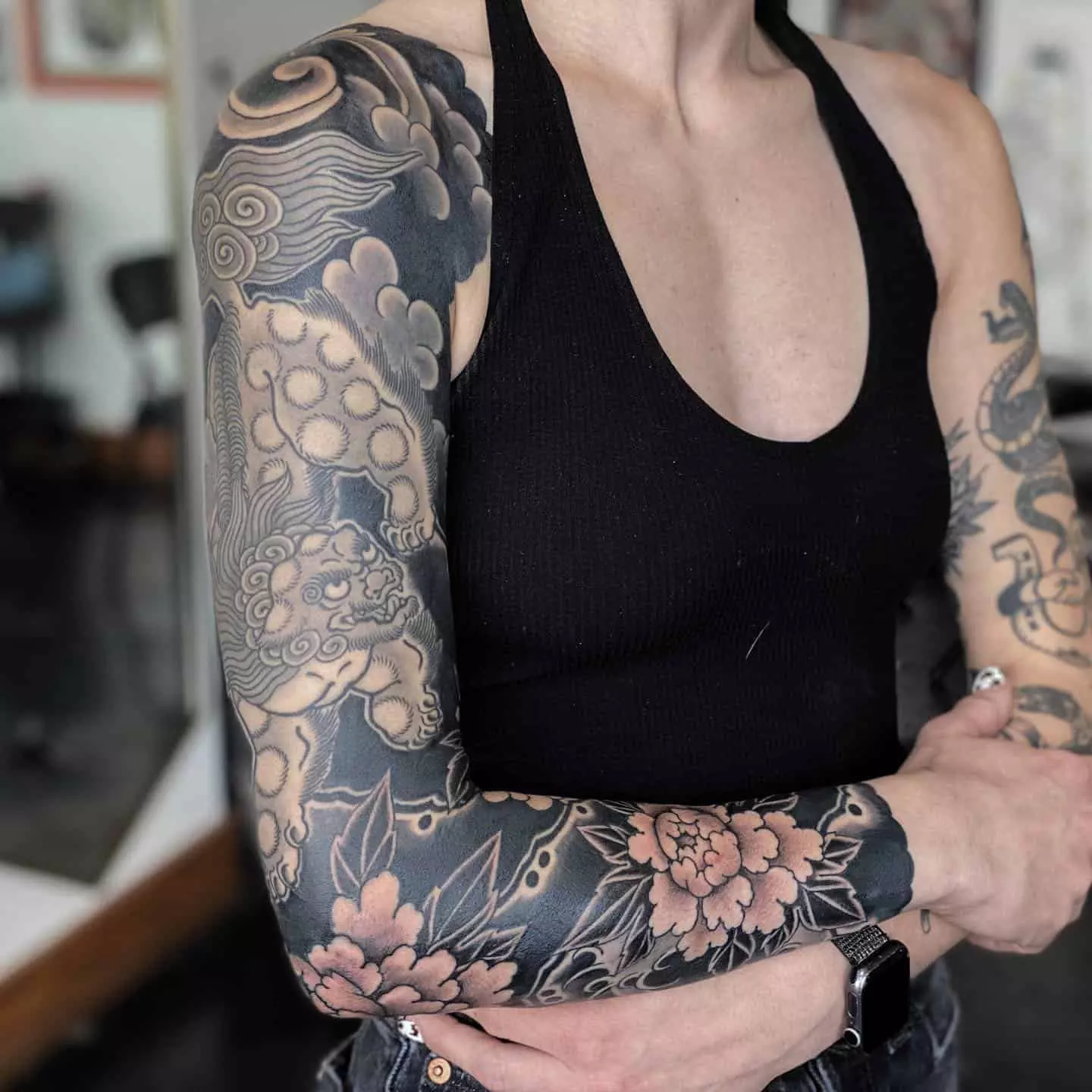 2 Sleeve Tattoo For Women Pic.webp