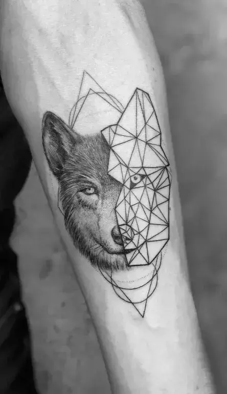 Geometric-Wolf-Tattoo