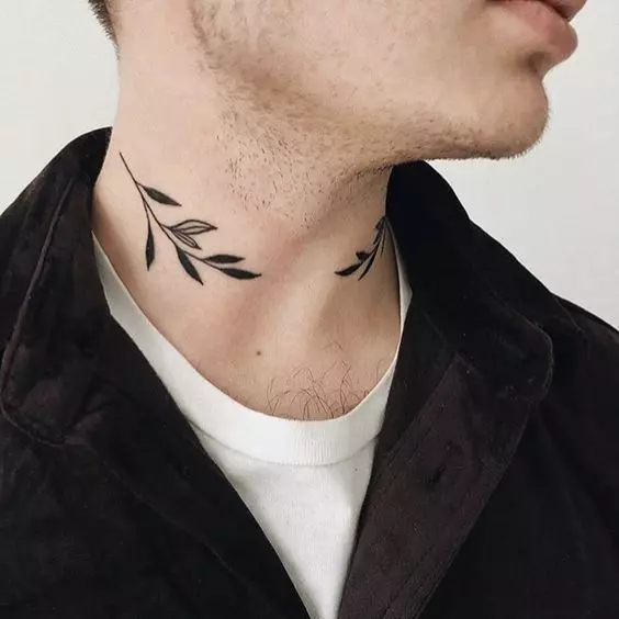 choked-leaf-neck-tattoo-for-men