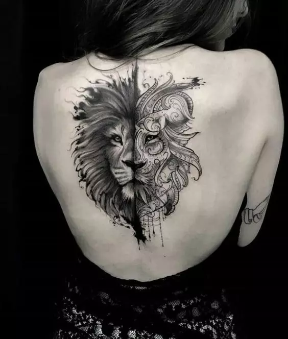 lion-back-tattoo-for-women