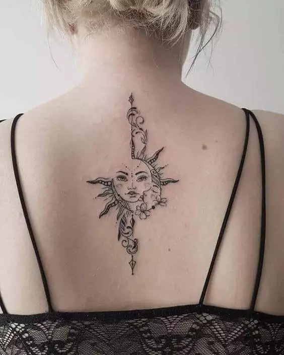 sun-back-tattoo-women