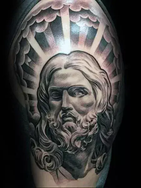 Jesus-and-Light-Rays-Tattoo2