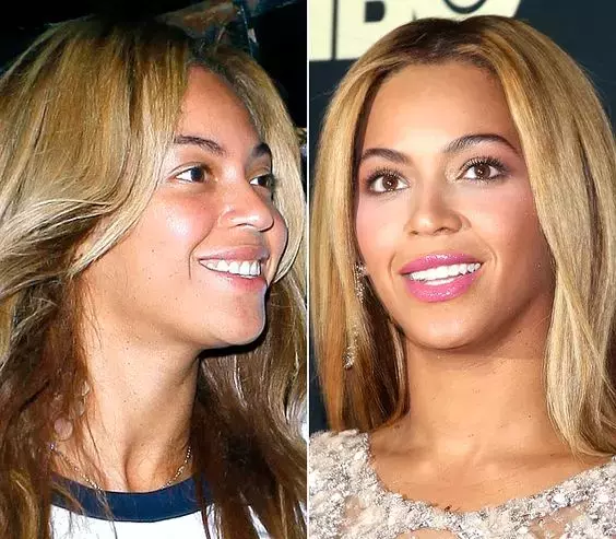 Beyonce-with-and-without-makeup