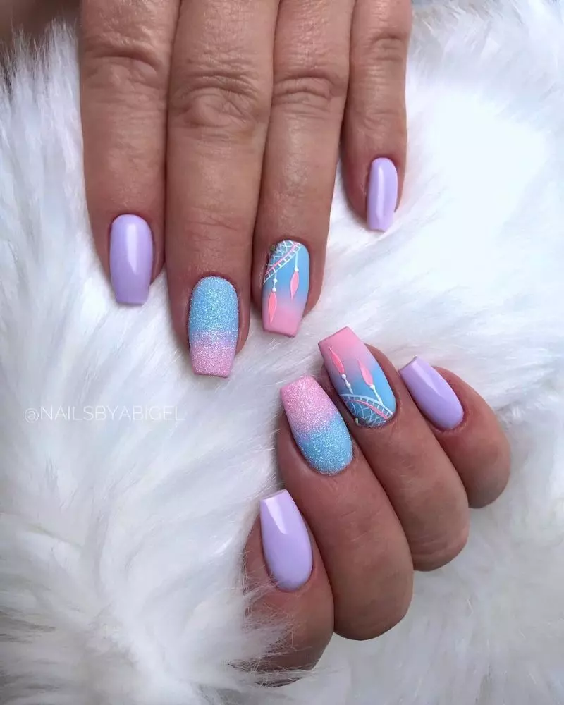 36-short-purple-coffin-nails-with-bright-pink-design