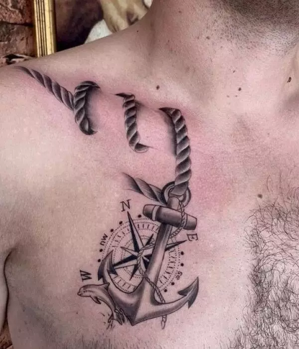 Trendy-Anchor-Collarbone-Tattoo