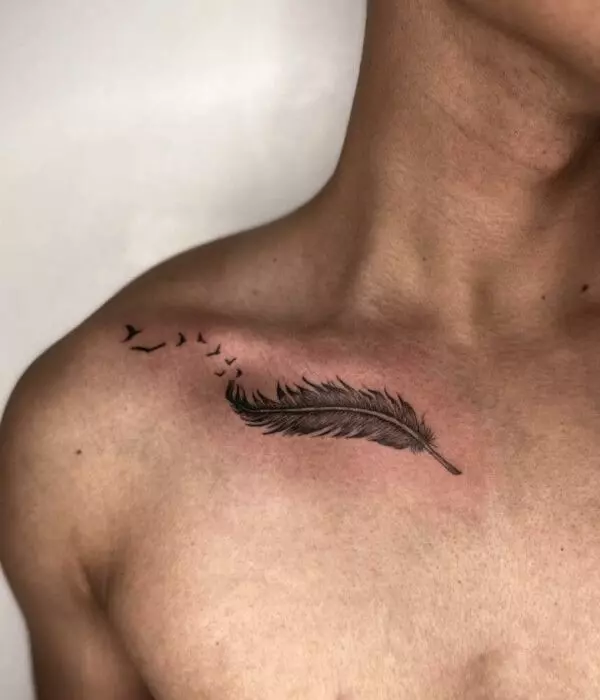 Feather-on-Collarbone-Tattoo