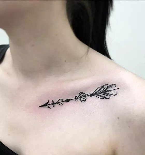Arrows-Collar-Bone-Tattoo