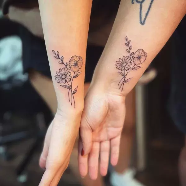 Matching-September-Birth-Flower-Tattoo