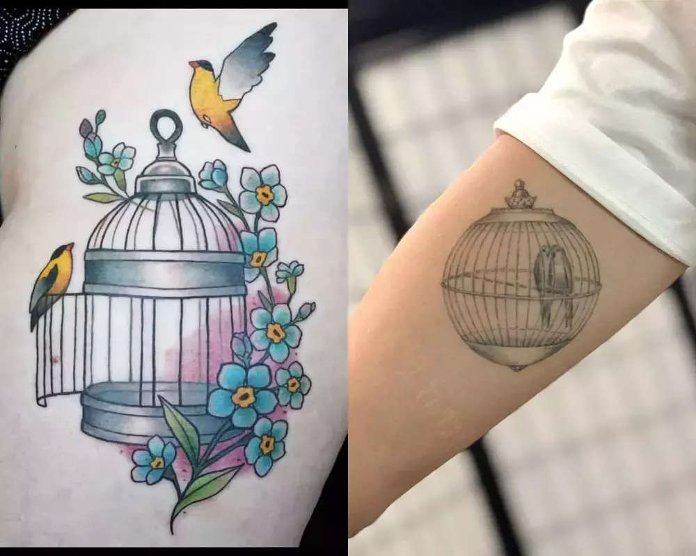 caged bird tattoo