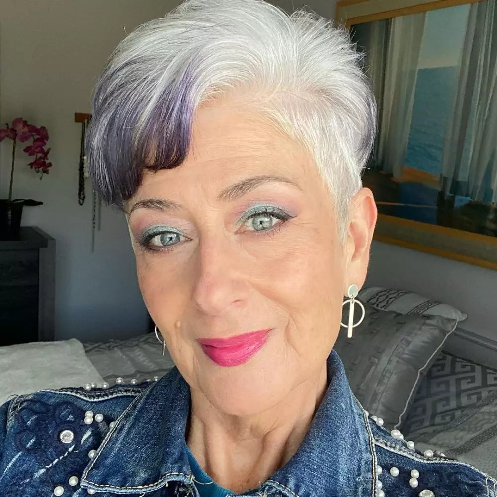 mixed color over 65 hair