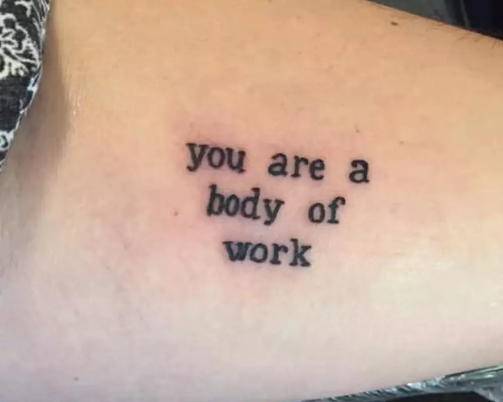 you are a body of work