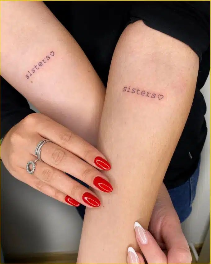 23 Sister Tattoos That Are Anything But Basic | Sister tattoos, Minimalist  tattoo, Tattoos