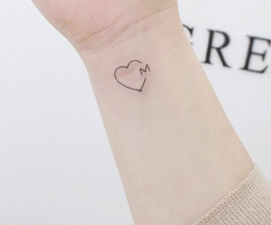 heart-with-letter-tattoo