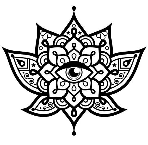 lotus-flower-with-evil-eye-mandala-design-vector-36808982