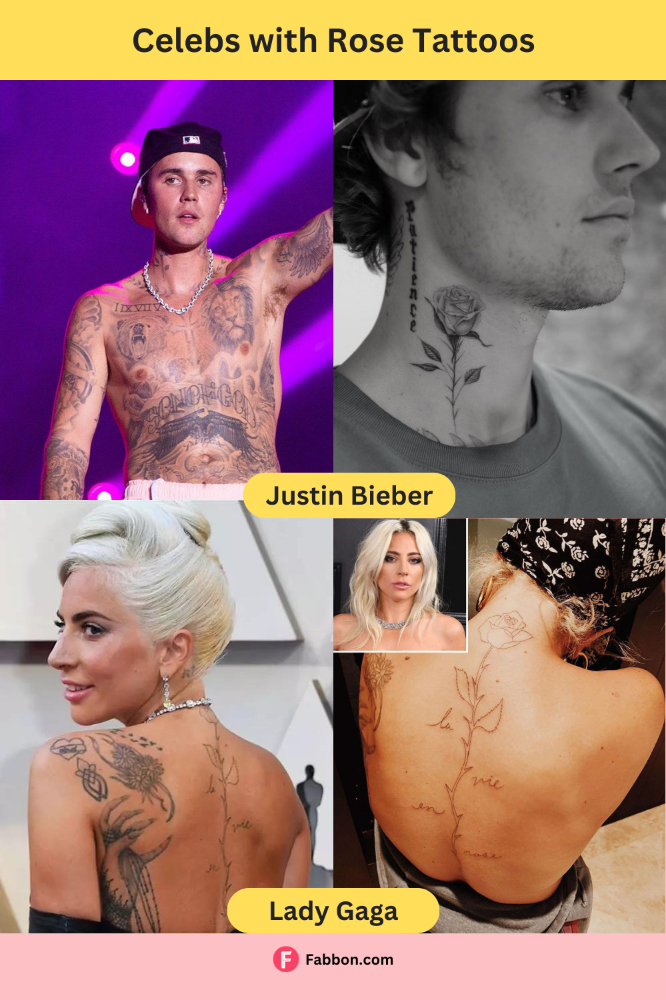 Celebs with rose tattoos