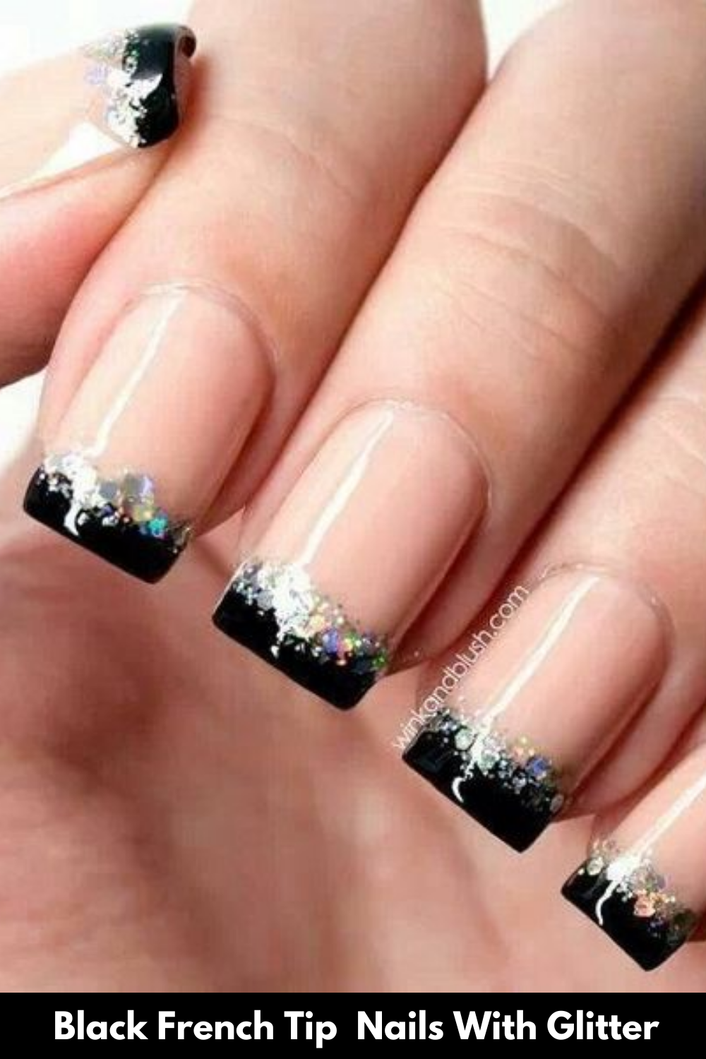 french-tip-nails-with-glitter