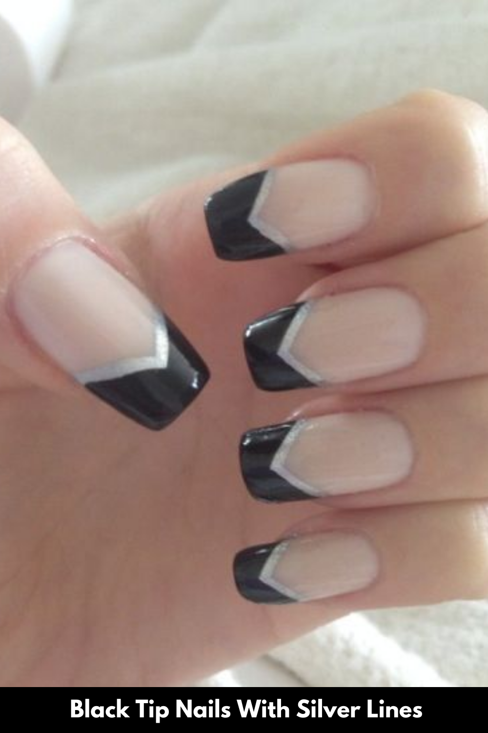 black-tip-nails-silver-lines