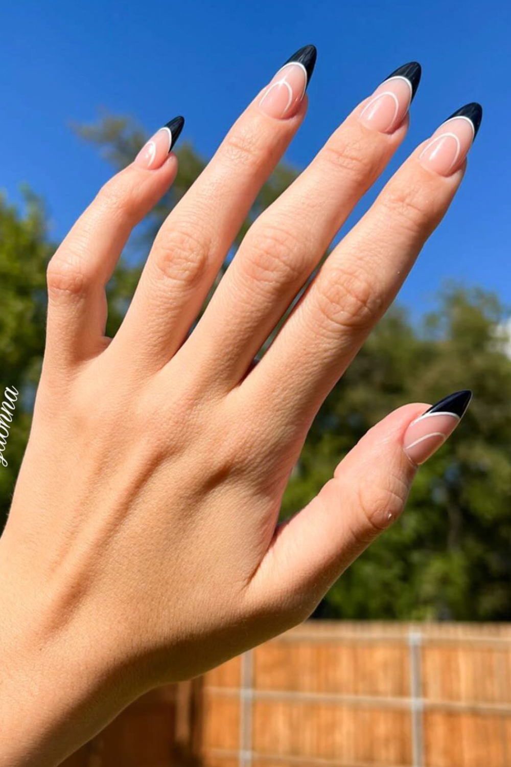 black-french-tip-nails