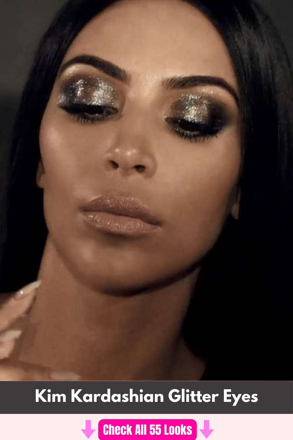 kim-kardashian-glitter-eyes-makeup-look