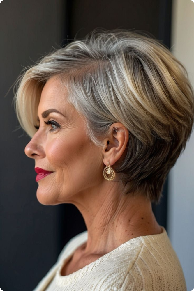 Classic Short Layered Bob Haircut