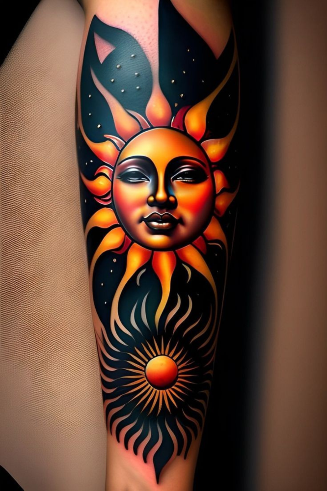 Sun tattoo meaning-