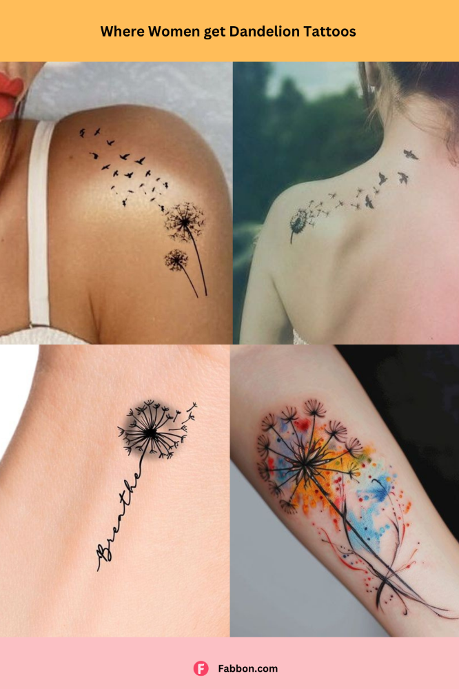 Dandelion Tattoo-women