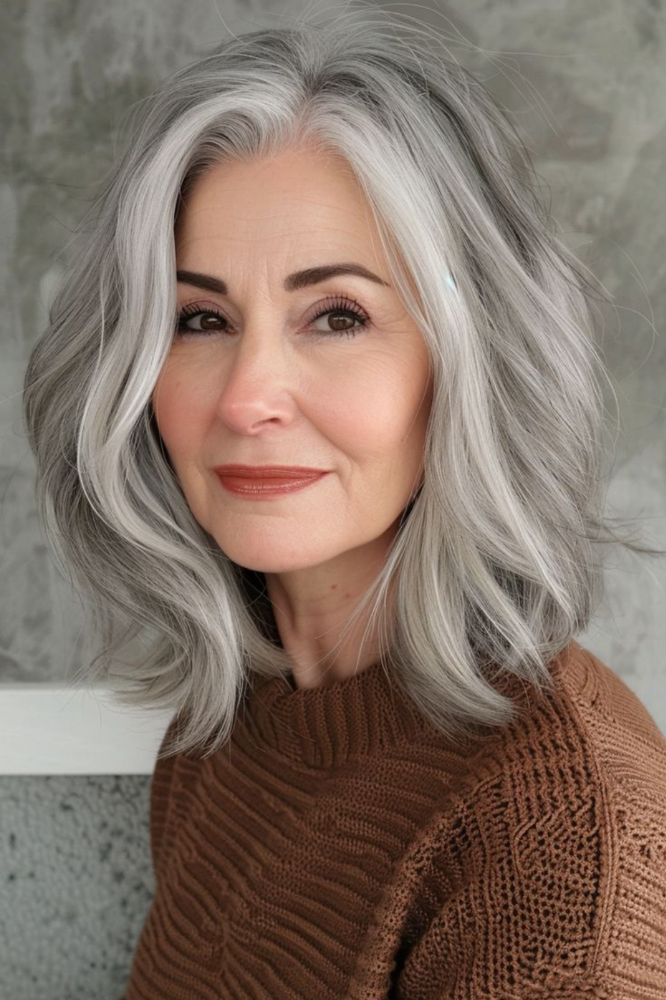 Long Gray Bob