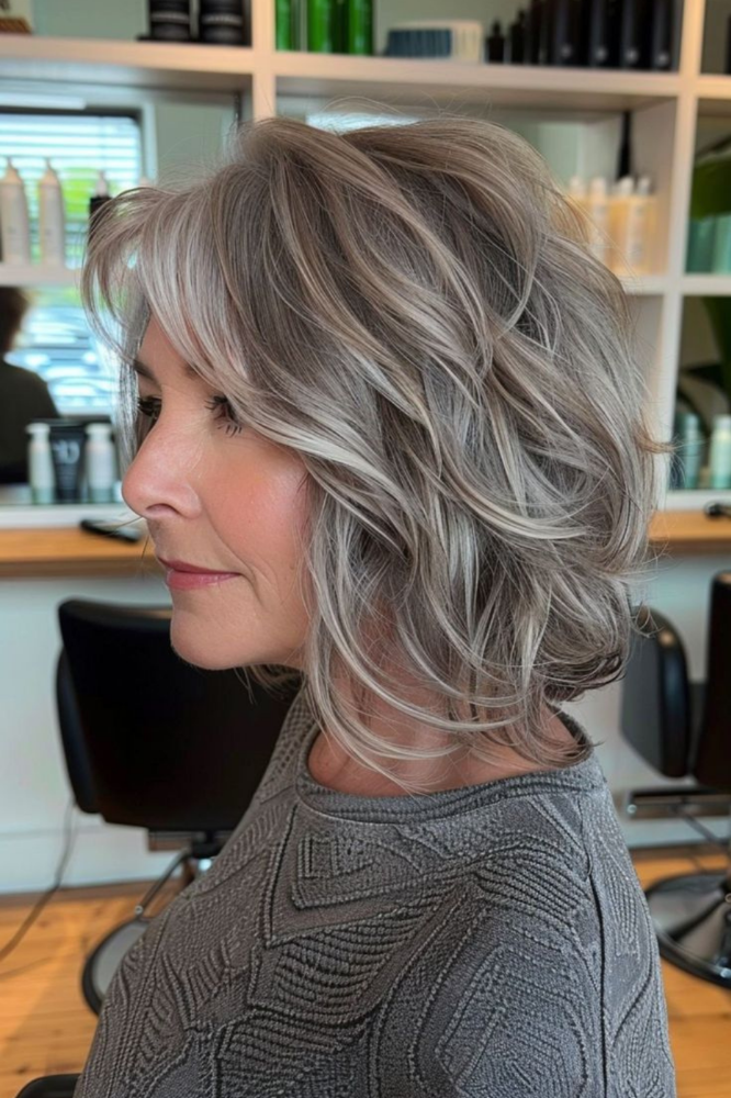 Gray Beachy Bob