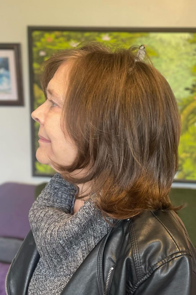 blowout layered bob