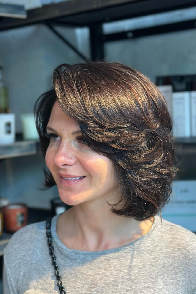 multi layered bob