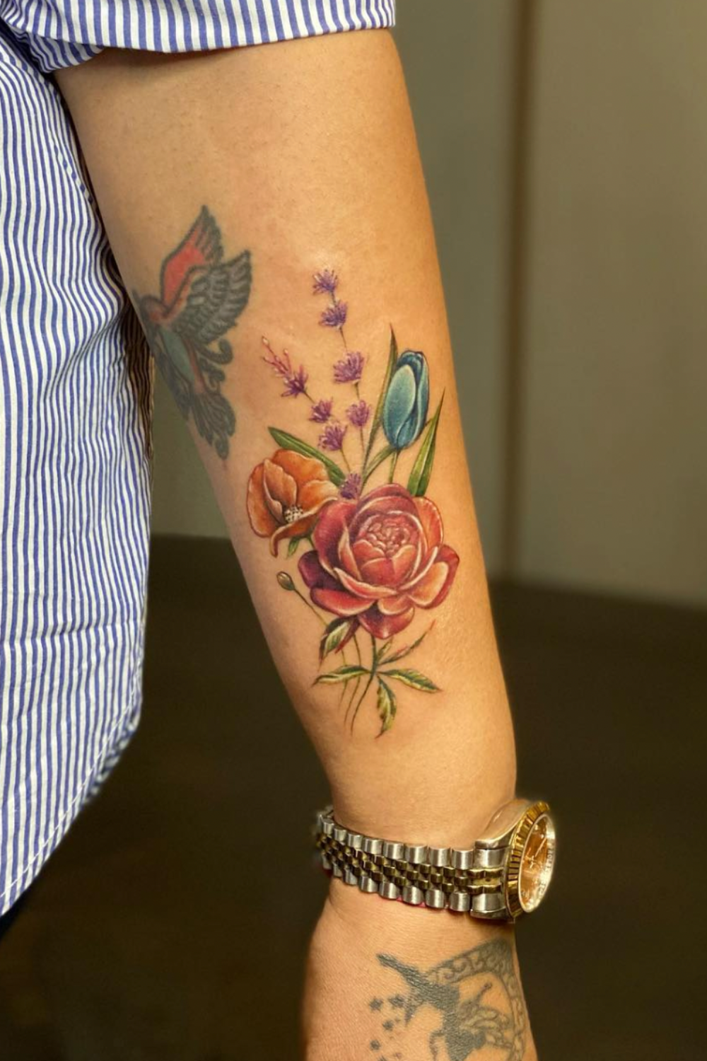 bouquet of flower tattoo