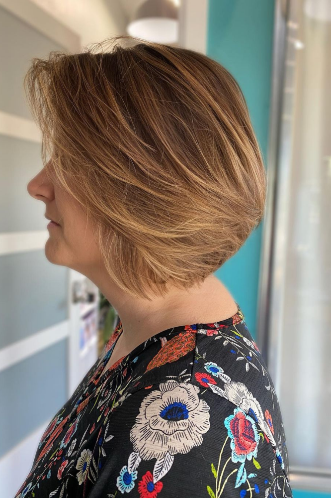 layered bob for fine hair