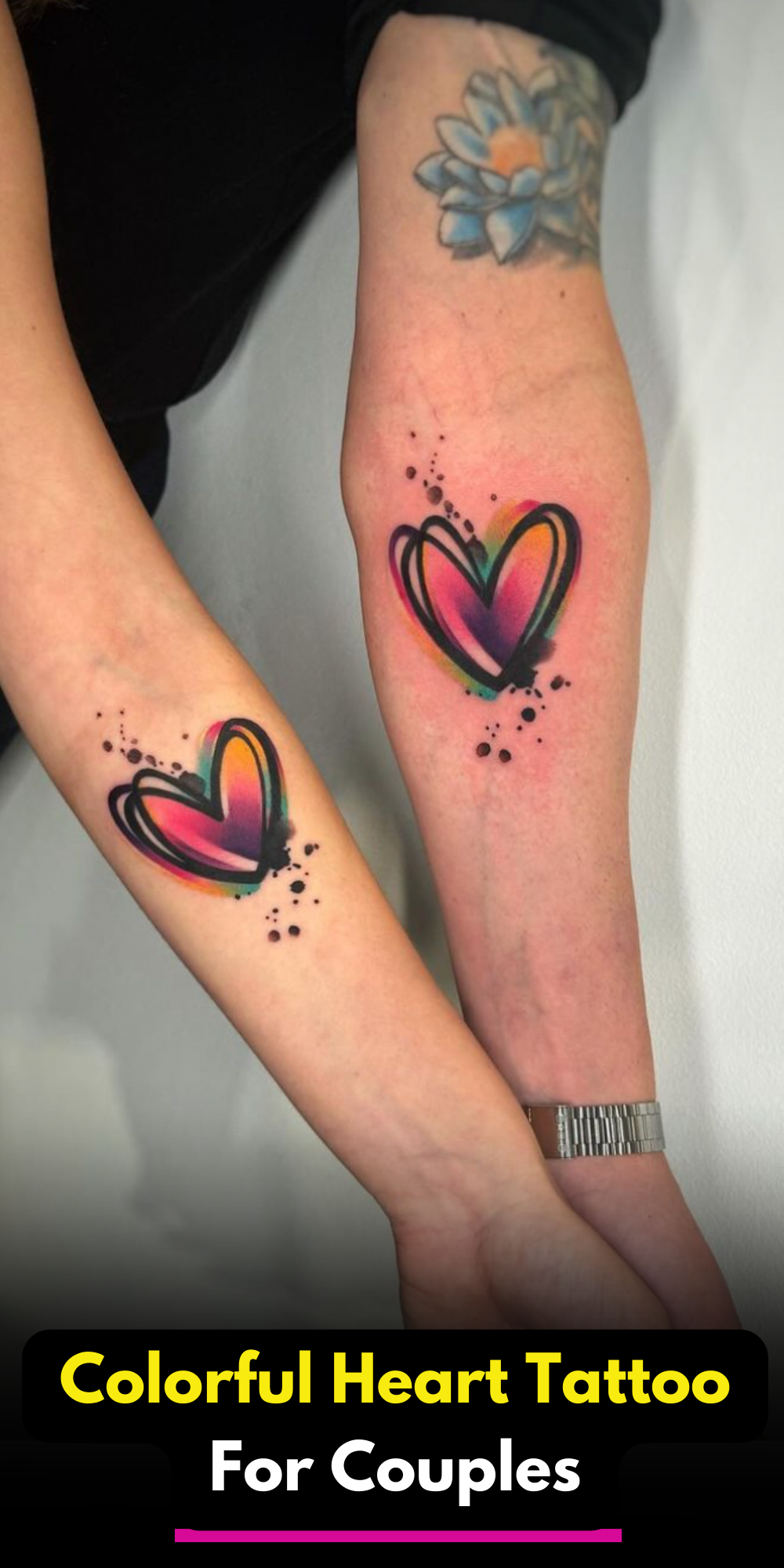 colorful-heart-tattoo-for-couples