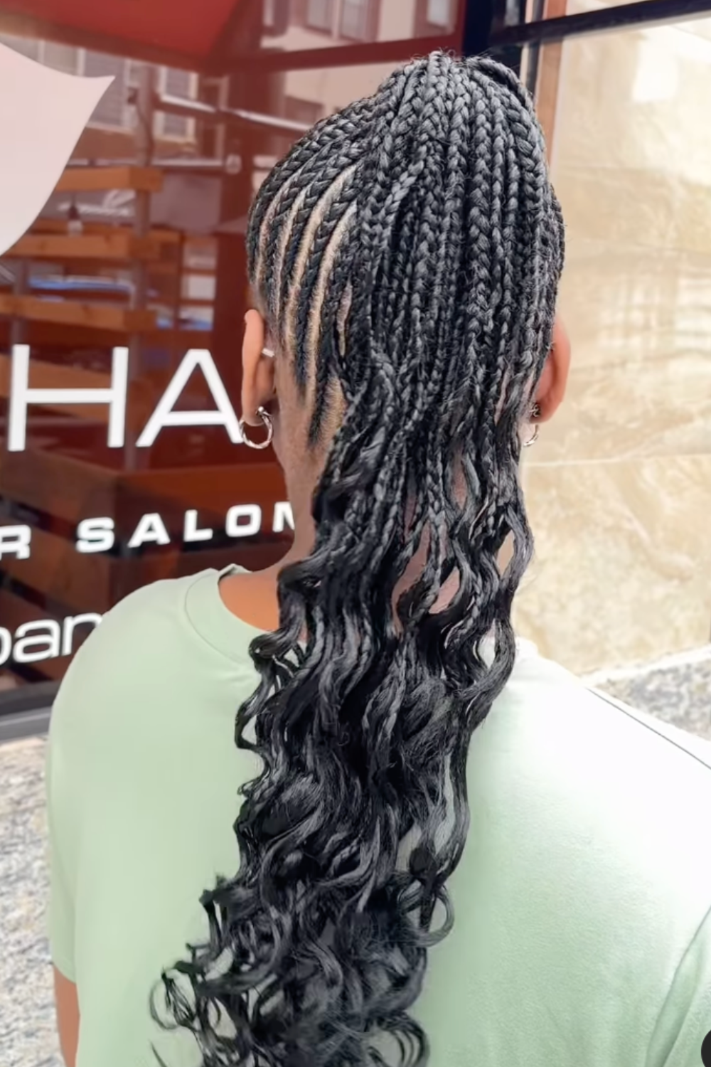 Cornrows with High Pony for Medium to Long Hair