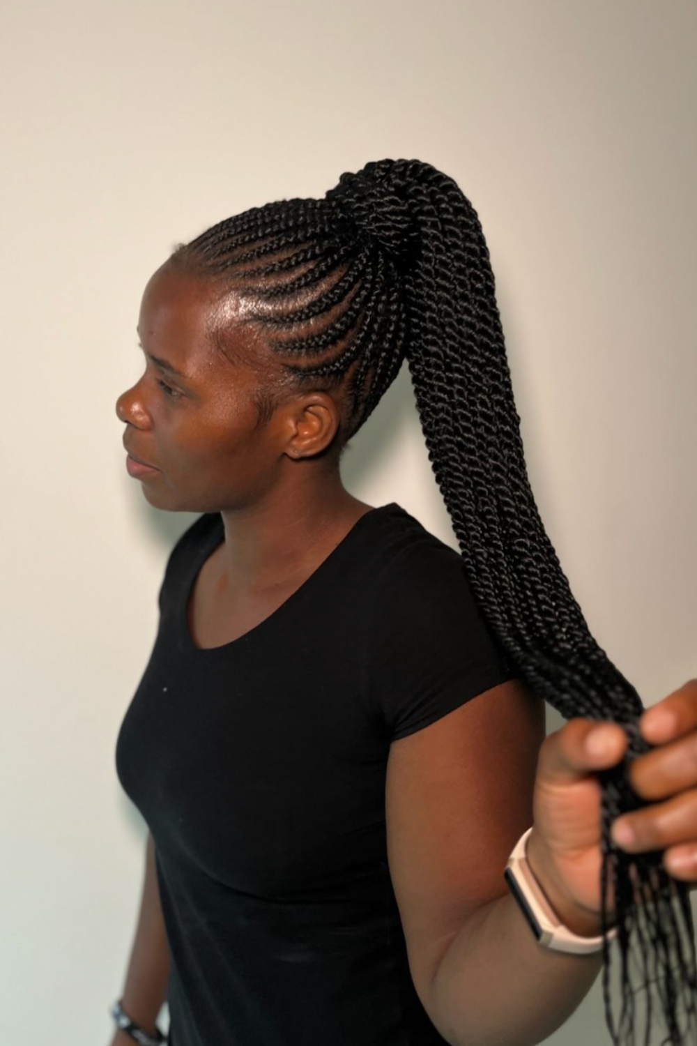 High Pony Braids for Black and Thick Hair