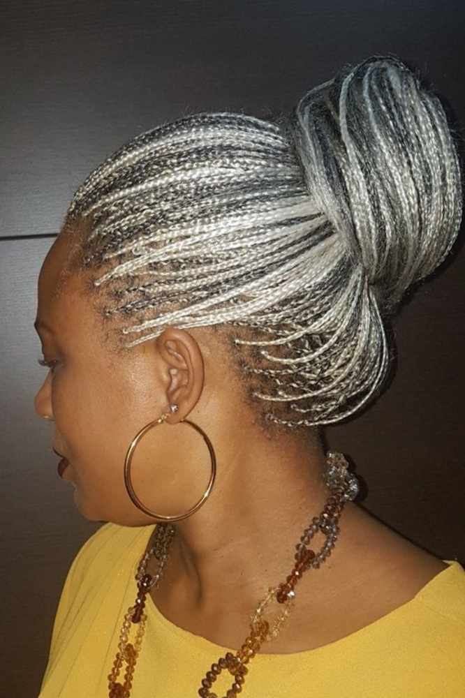 Silver Cuffed Gray Braids