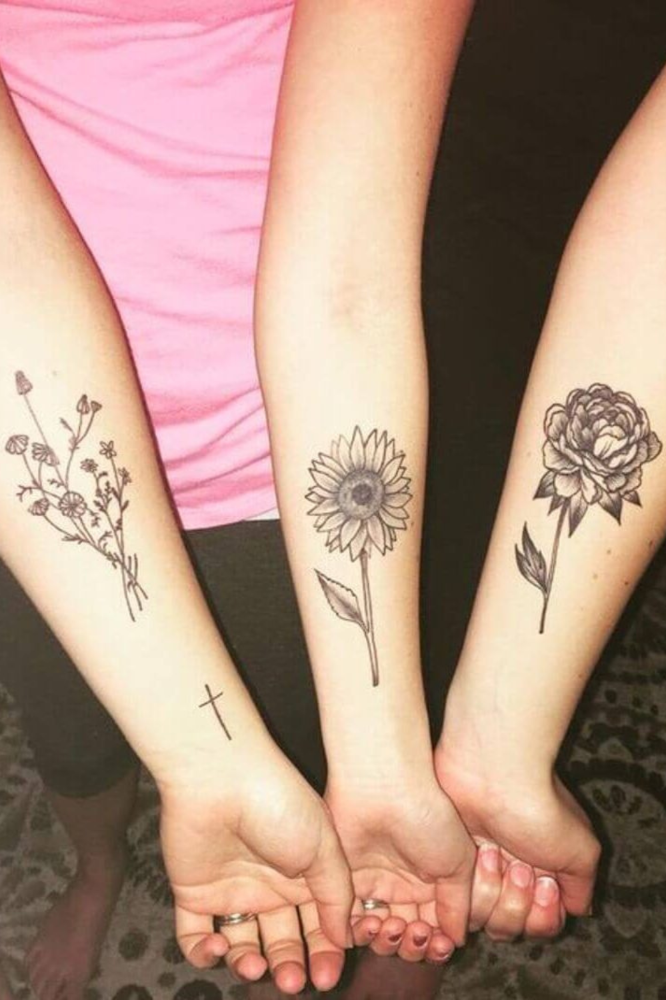 Flower-friendship-tattoos