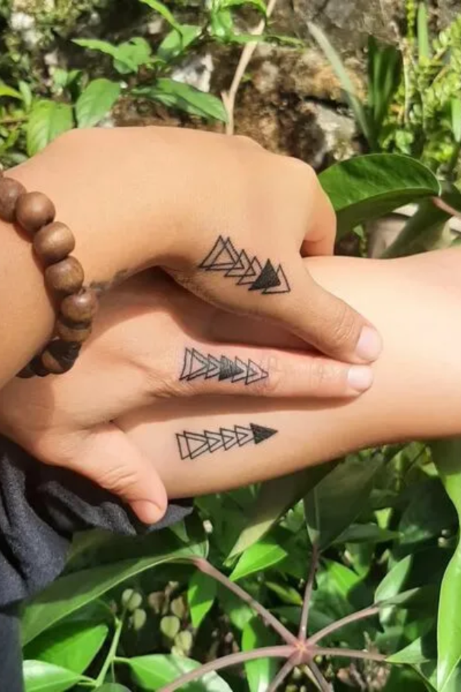 Geometric-Bestfriends-Tattoo