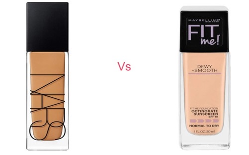 NARS Natural Radiant Longwear Foundation vs Maybelline Fit Me: Dewy & Smooth