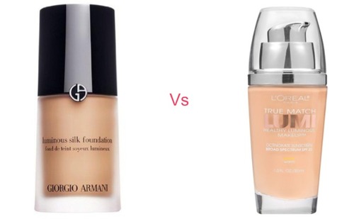 Giorgio Armani Luminous Silk Foundation vs L’Oreal True Match Lumi Healthy Luminous Makeup