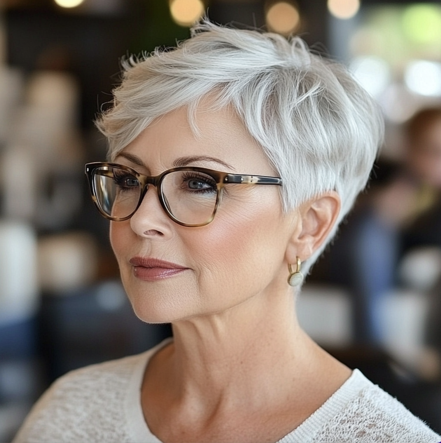 Short Pixie For Gray Hair