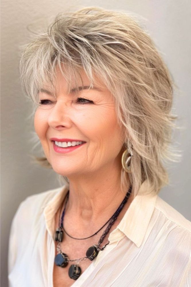 31 Charming Shag Hairstyles for Women Over 60