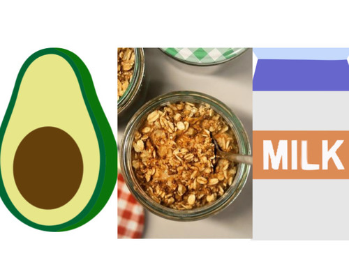 Avocado-oats and milk