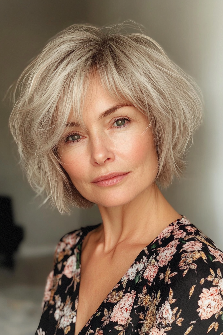 short-messy-bob-for-thin-hair-for-older-women