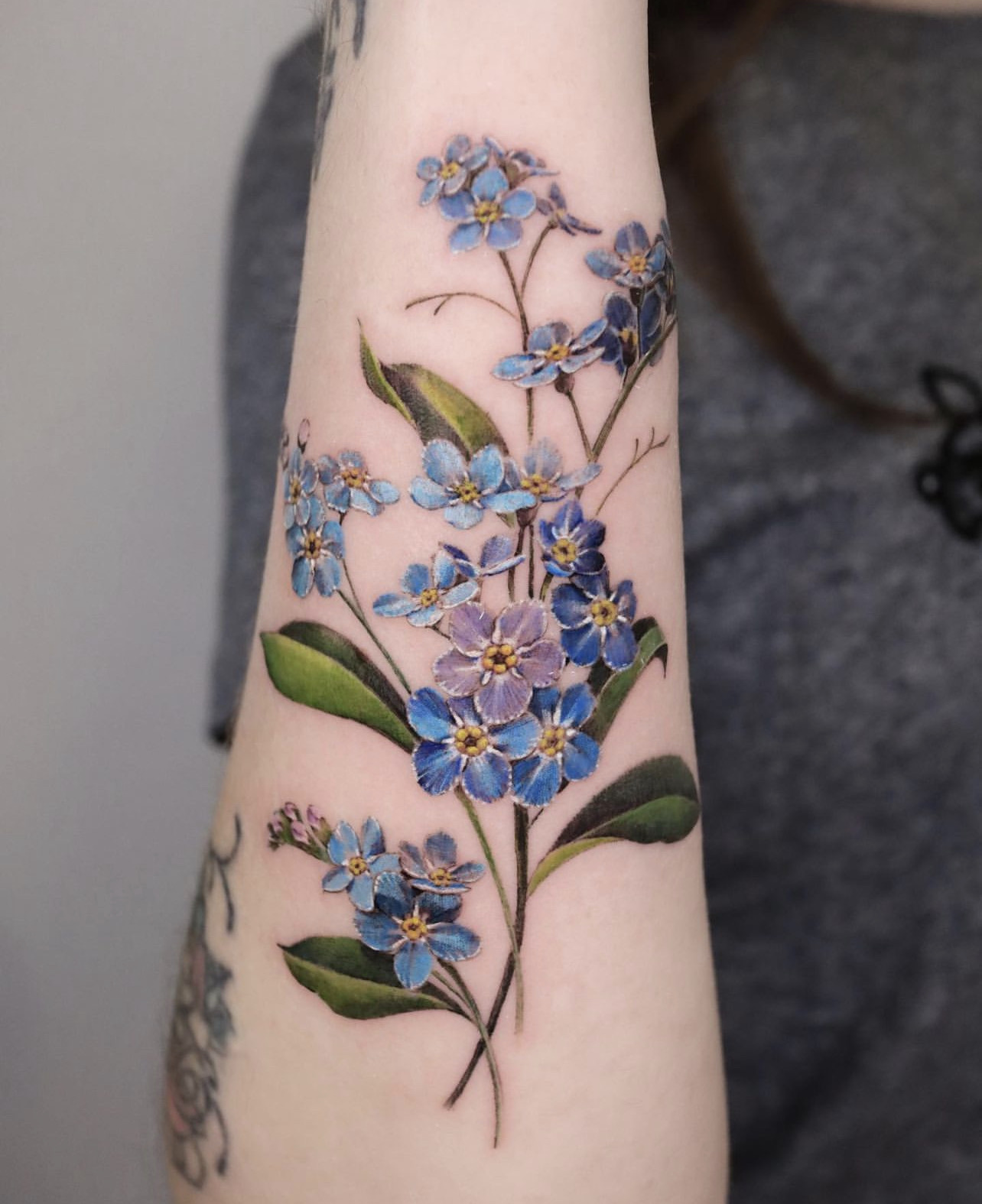 forget-me-not-tattoo-with-leaves