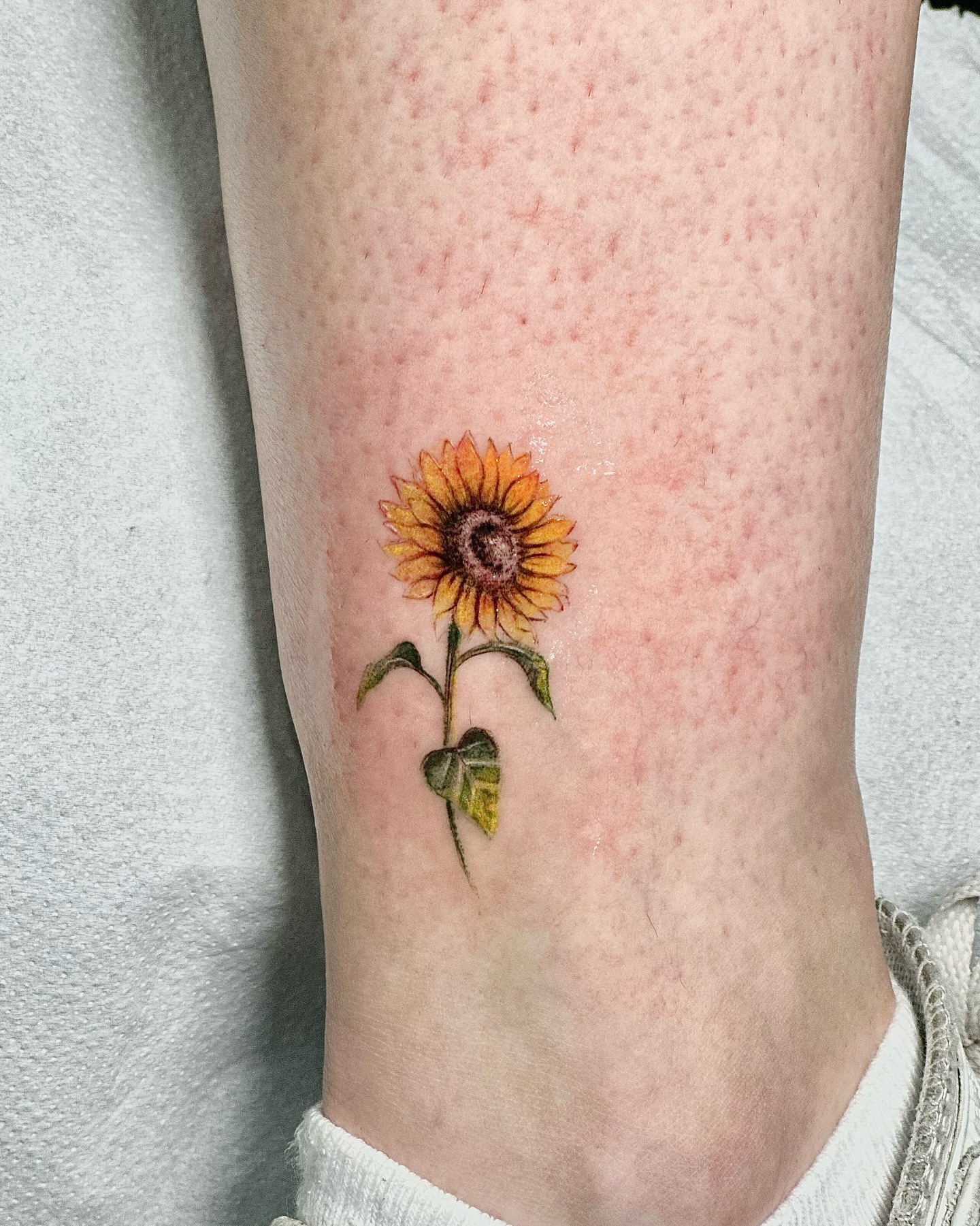 sunflower-fine-line-tattoo