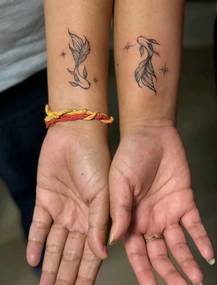 matching koi fish tattoos