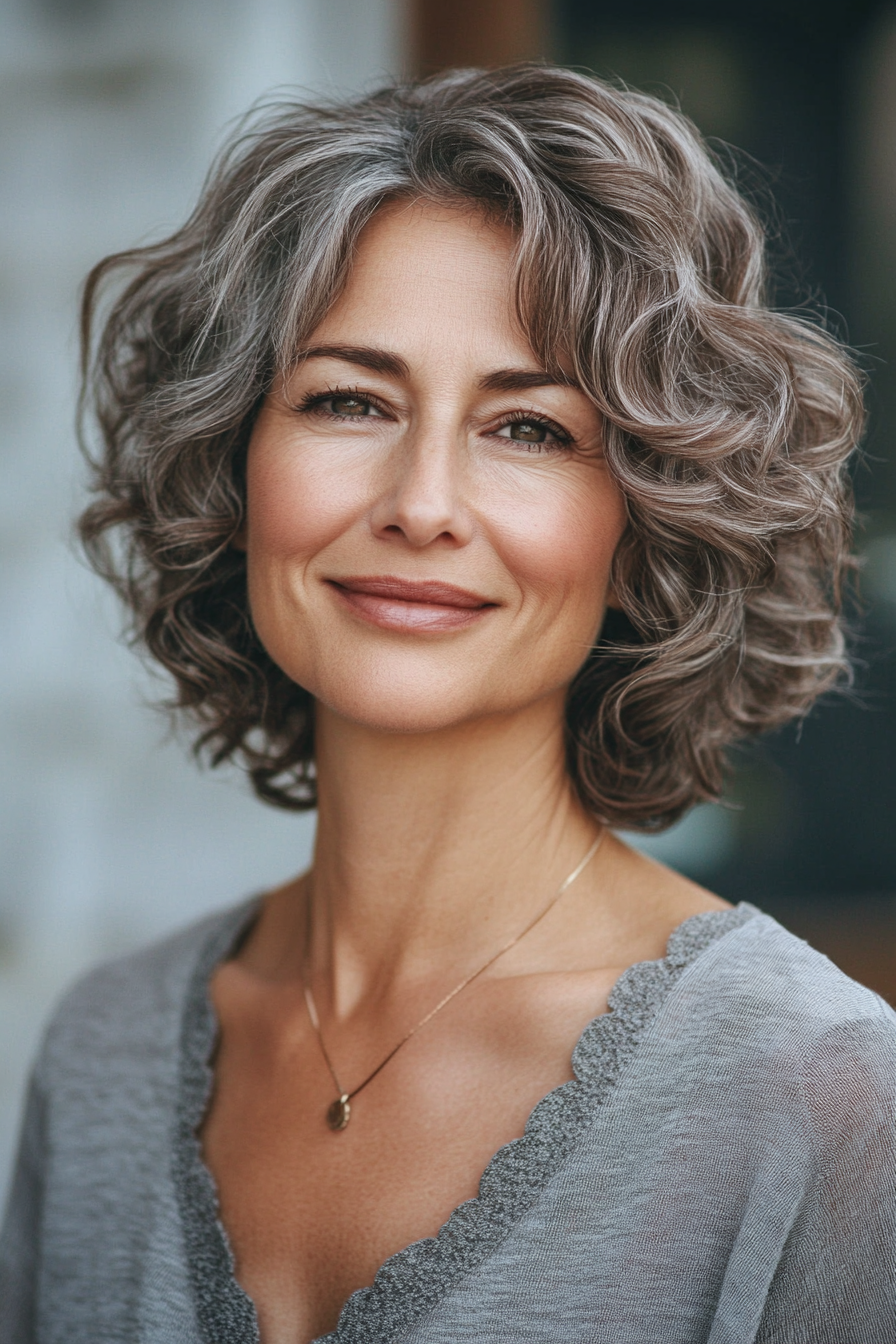 gray-curly-hairstyle-for-women-over-40