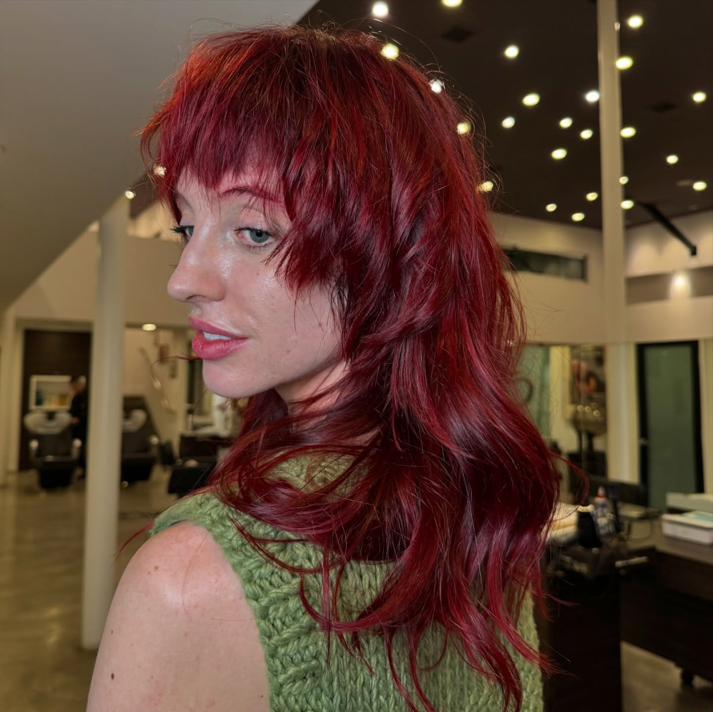 medium-length-shaggy-mullet-with-red-color-for-older-women