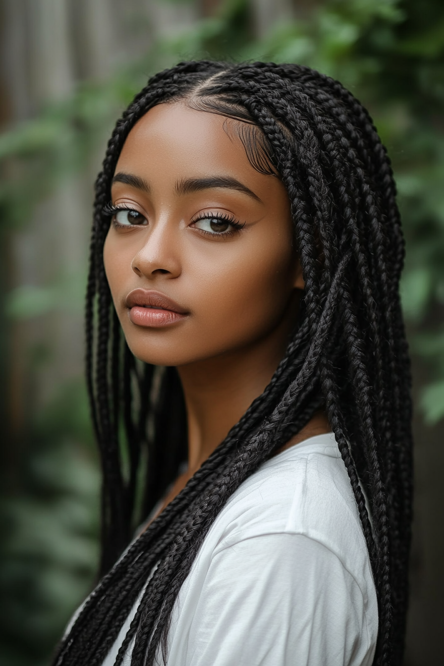 cornrows-middle-braided-hairstyle